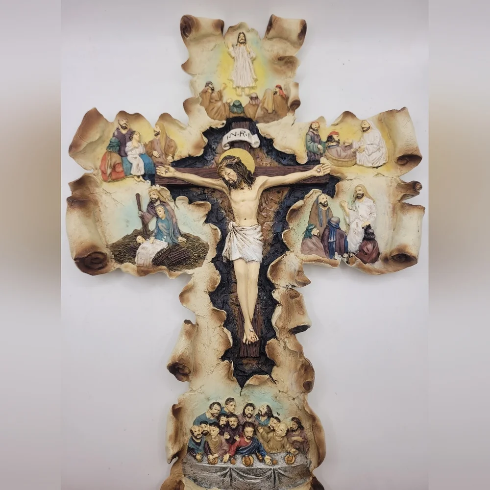 Rustic Religious Wall Cross Decor